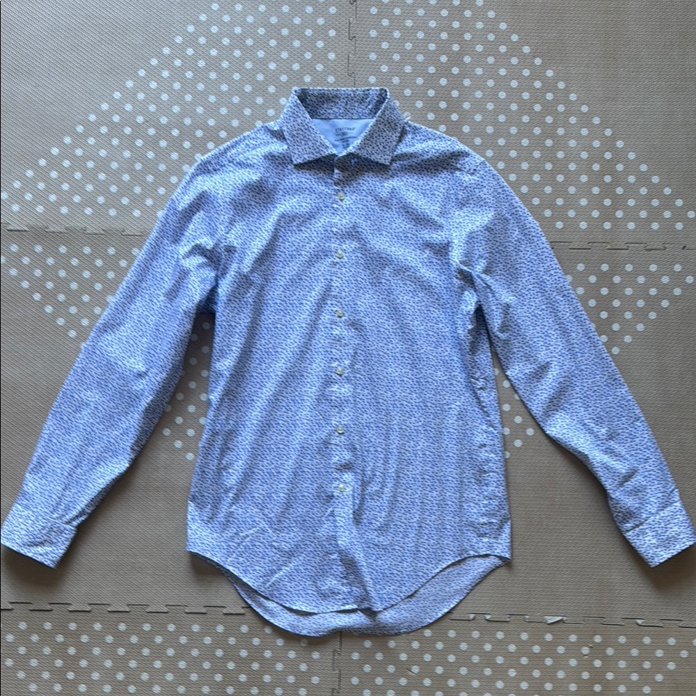 Men's Stafford Blue Patterned Shirt